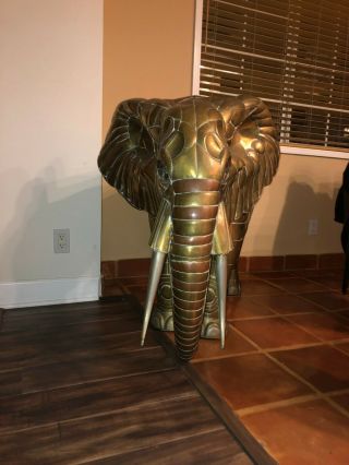 Authenticated copper & brass elephant by acclaimed artist Sergio Bustamante 2