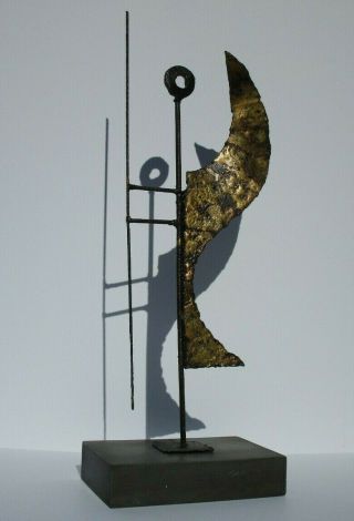 PICASSO STYLE SCULPTURE METAL BY JACK HANSON MODERNIST BRUTALIST ABSTRACT MOD 4