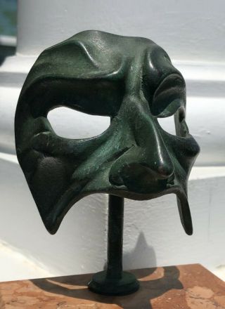 Mid - Century Bronze Sculpture of a Demonic Mask 4