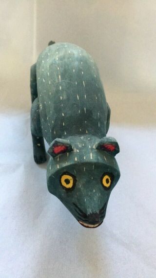 BEAR Primitive Hand carved painted wood animal estate purchase Pre - 1980 3