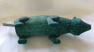 BEAR Primitive Hand carved painted wood animal estate purchase Pre - 1980 4