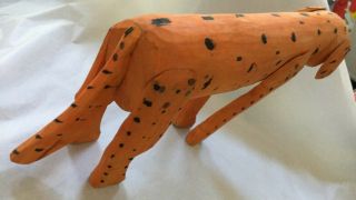 Primitive Hand carved painted wood animal estate purchase Pre - 1980 3