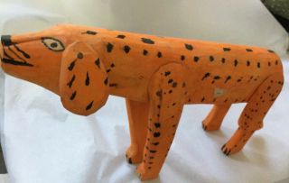 Primitive Hand carved painted wood animal estate purchase Pre - 1980 5