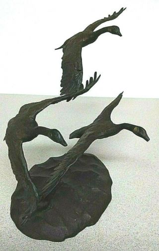Autumn Flight Bronze Sculpture By Jonathan Bronson,  Nat 