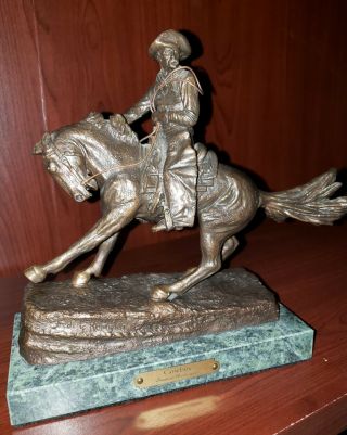 Cowboy Bronze Statue By Remington