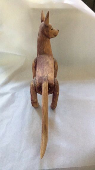 DOG COYOTE primitive Hand carved painted wood animal estate purchase 1980 4