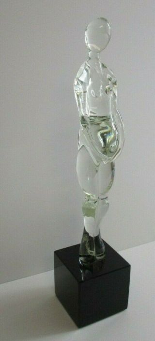 Vintage Italy Italian Murano Glass Sculpture Nude Pregnant Woman Poli Seguso Era