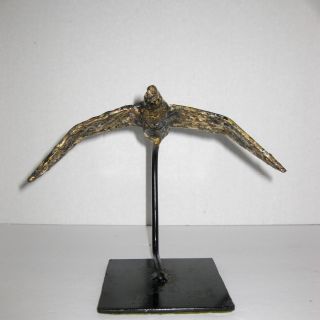 Vintage Welded Metal Seagull Bird Table Sculpture Mid Century Modern Jere Era