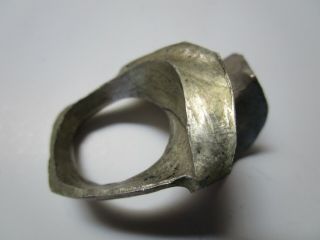 Dieter Muller - Stach Sculpture Abstract Chunky Ring Modernist Sterling 925 1970