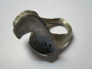 Dieter Muller - Stach SCULPTURE ABSTRACT CHUNKY RING MODERNIST STERLING 925 1970 4