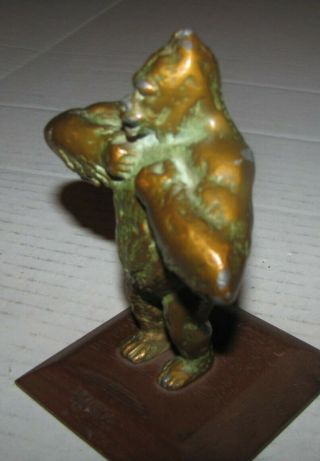 Bronze Like Lead King Kong Gorilla Ape Paperweight Statue 5 