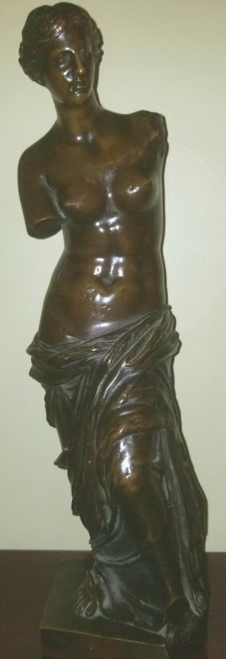 19th Century 16 " Susse Fres Foundry " Venus De Milo " Bronze Sculpture