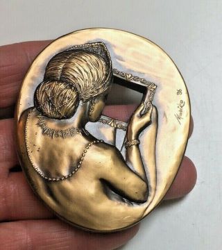 Rare " Vanitas " Gold Bronze Medal Medallion By Marika Somogyi 113th Issue 1986